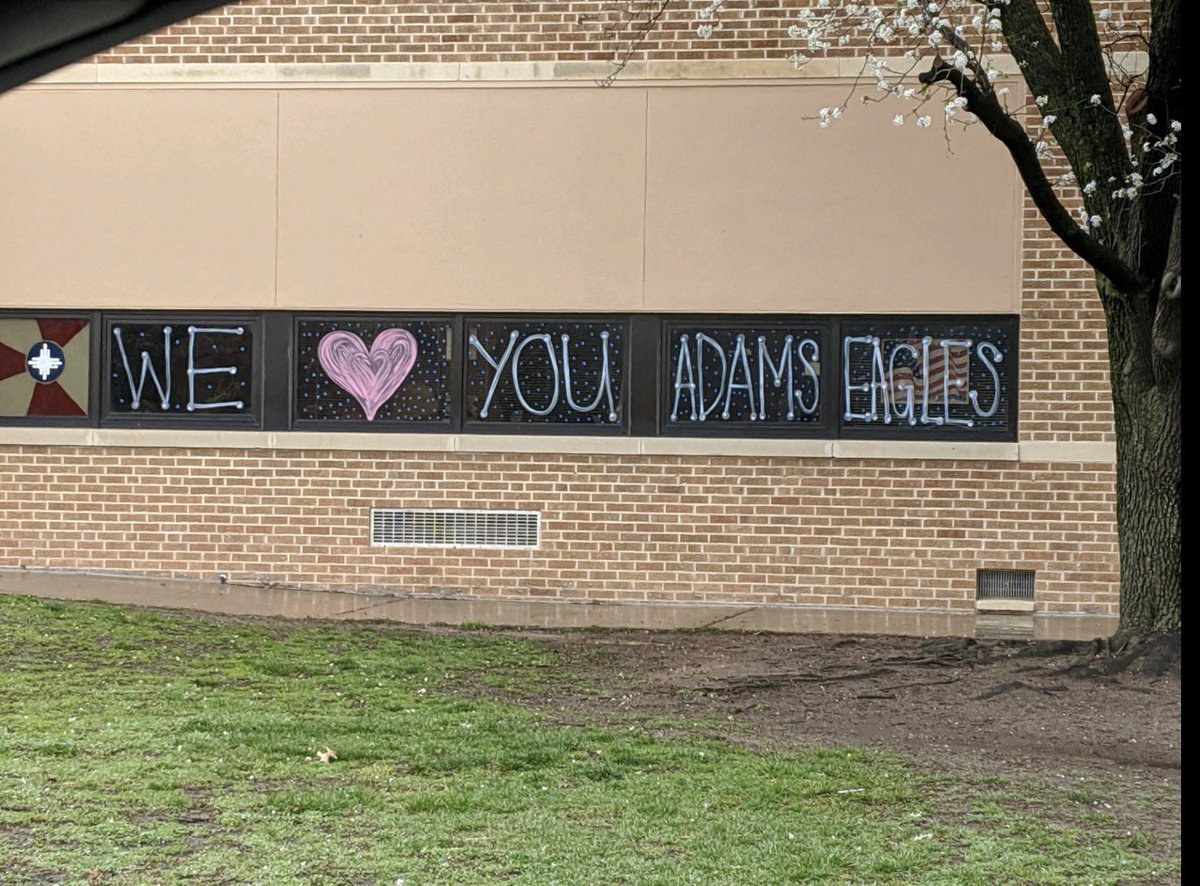 Adams staff were busy today making sure our kids know we care and miss them greatly.  Sending the message to keep learning. #StayHome #learningneverstops #WPstrongertogether #WPSProud