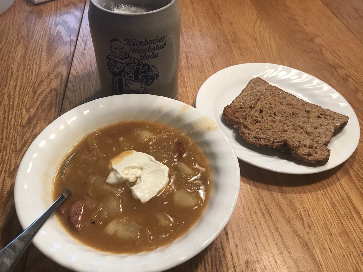 JGeipel's tweet photo. Nice, comforting bowl of @foodwishes Hungarian potato &amp; sausage soup. https://t.co/EFDerJplnt