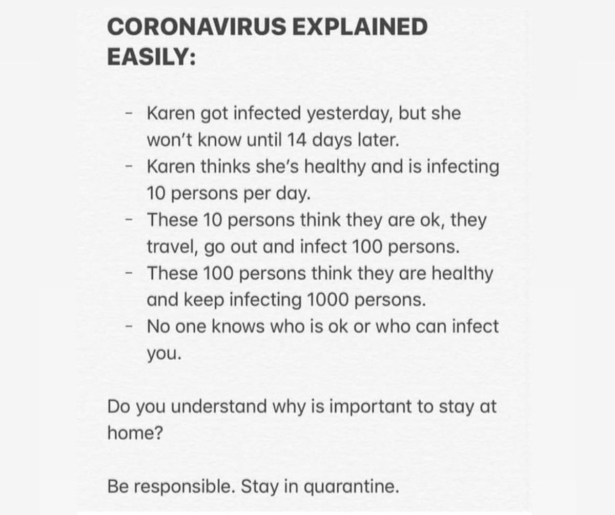 If you can stay inside, stay inside.