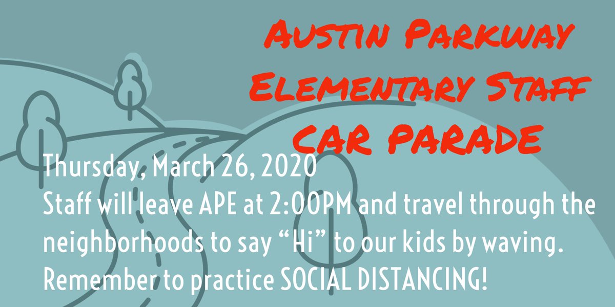 APE_Sailors's tweet photo. APE Kids!!  Stand outside on Thursday and see the APE Staff Car Parade!  We miss you SO much and can't wait to wave at you. @APE_PTA_Sailors https://t.co/Hl7juGx8gm