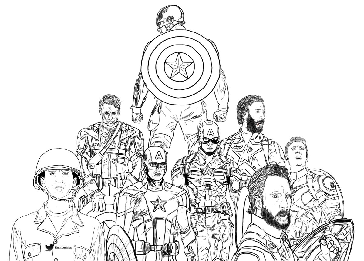 shanbruinsfan's tweet photo. I did this the day @ChrisEvans announced his last day as Cap and never got round to colouring it, so...feel free to colour it for me. Individual ones in comments. #COVIDー19 #LockdownColoring https://t.co/cAWFwFnGFZ