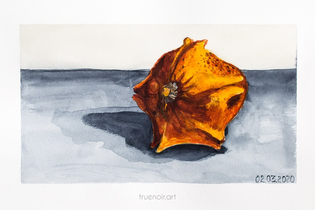 TrueNoirArt's tweet image. Vivid or subtle? 🤔
#watercolorpainting #stilllife #smallstudy truenoir.org/art/star-gourd…