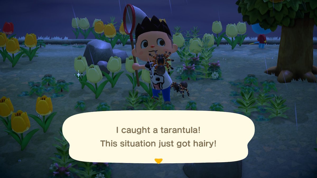 I found an island that spawned endless tarantulas 4 at a time! If I can find out how to thread the videos, there's some hilarity there #acnh    #AnimalCrossingNewHorizons  