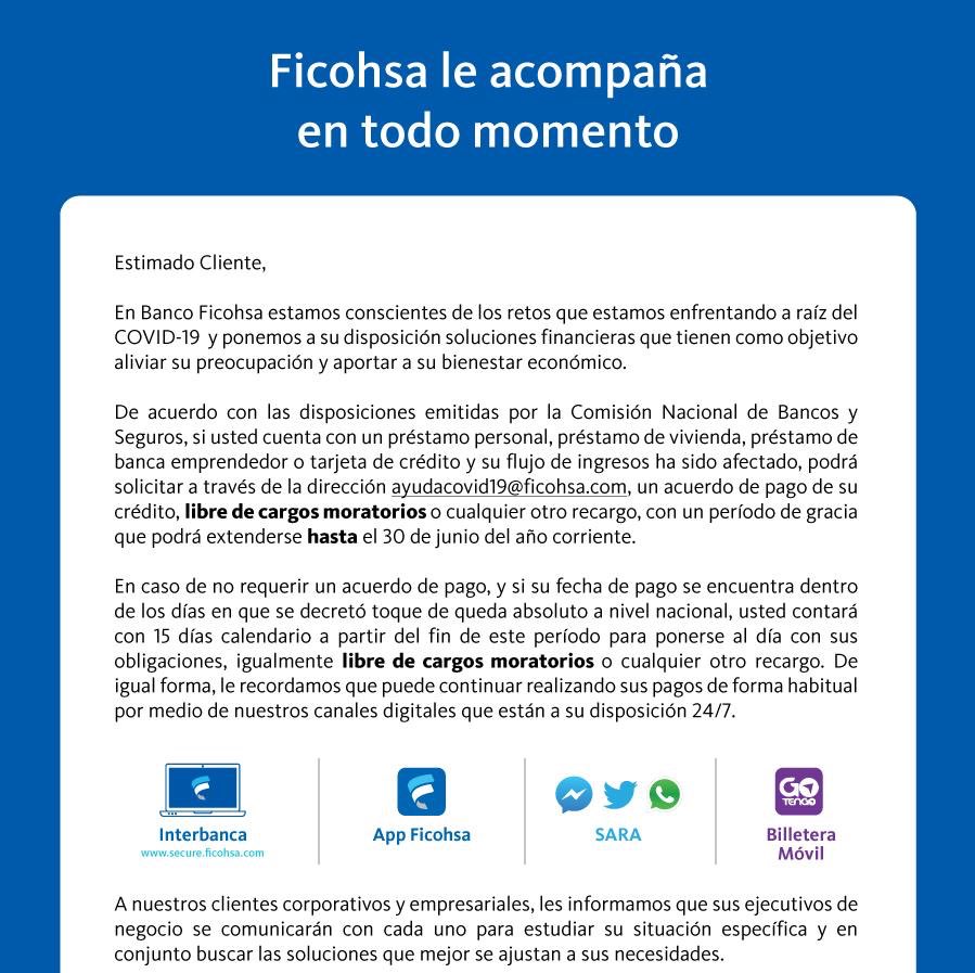 Los momentos más difíciles son los que más nos unen y en esta situación nuestro compromiso es ser una mano amiga en todo momento. ¡Confiamos que con la colaboración y el esfuerzo de todos los hondureños, saldremos adelante!