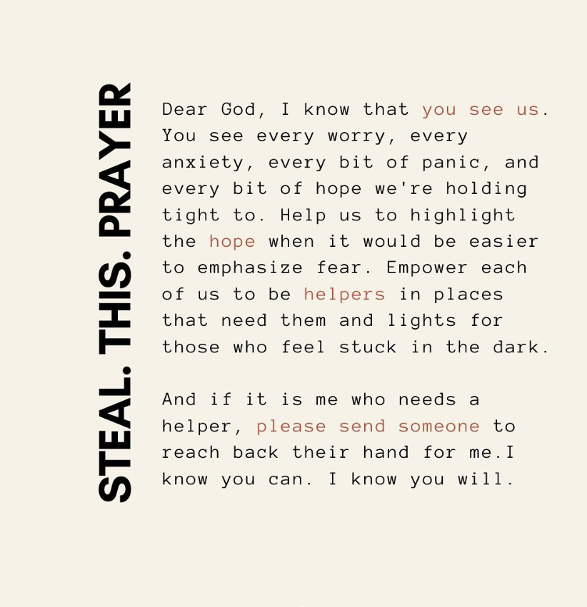 hannahbrencher's tweet photo. Wherever you are in the world tonight, this prayer is for the taking. Keep fighting forward, friends. https://t.co/huEhtewkrB