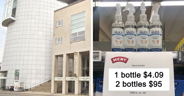 Supermarket in Denmark uses price trick to stop sanitizer hoarding. 😁