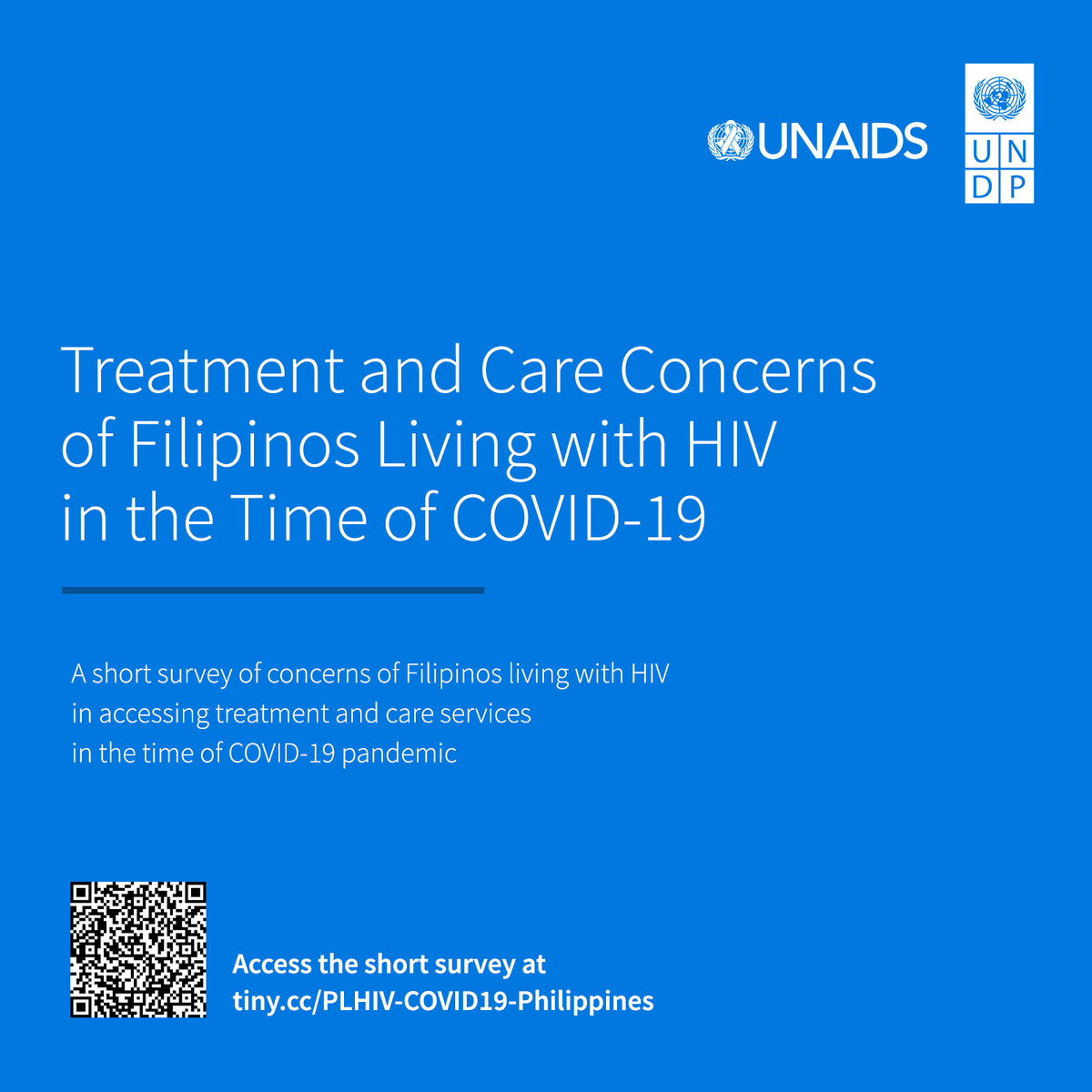 UNDPPH's tweet photo. @undpph and @unaidsph are conducting a survey of concerns of Filipinos living with HIV in accessing treatment and care services in the time of COVID-19 pandemic.

You may access the short survey at https://t.co/WGqkkPzl63. https://t.co/VjZuCtHGmv