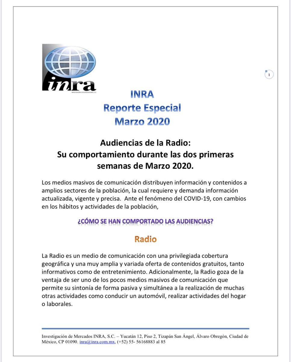 CapitalMorelos's tweet photo. A nuestros clientes y escuchas les compartimos datos estadísticos de @INRAmedios sobre los formatos de contenido; @CapitalMorelos es ejemplo.
Nuestros programas le informan; el equipo de ventas está a su disposición 
@EntereseFm @YenniCanedo https://t.co/qw3VnSprcV