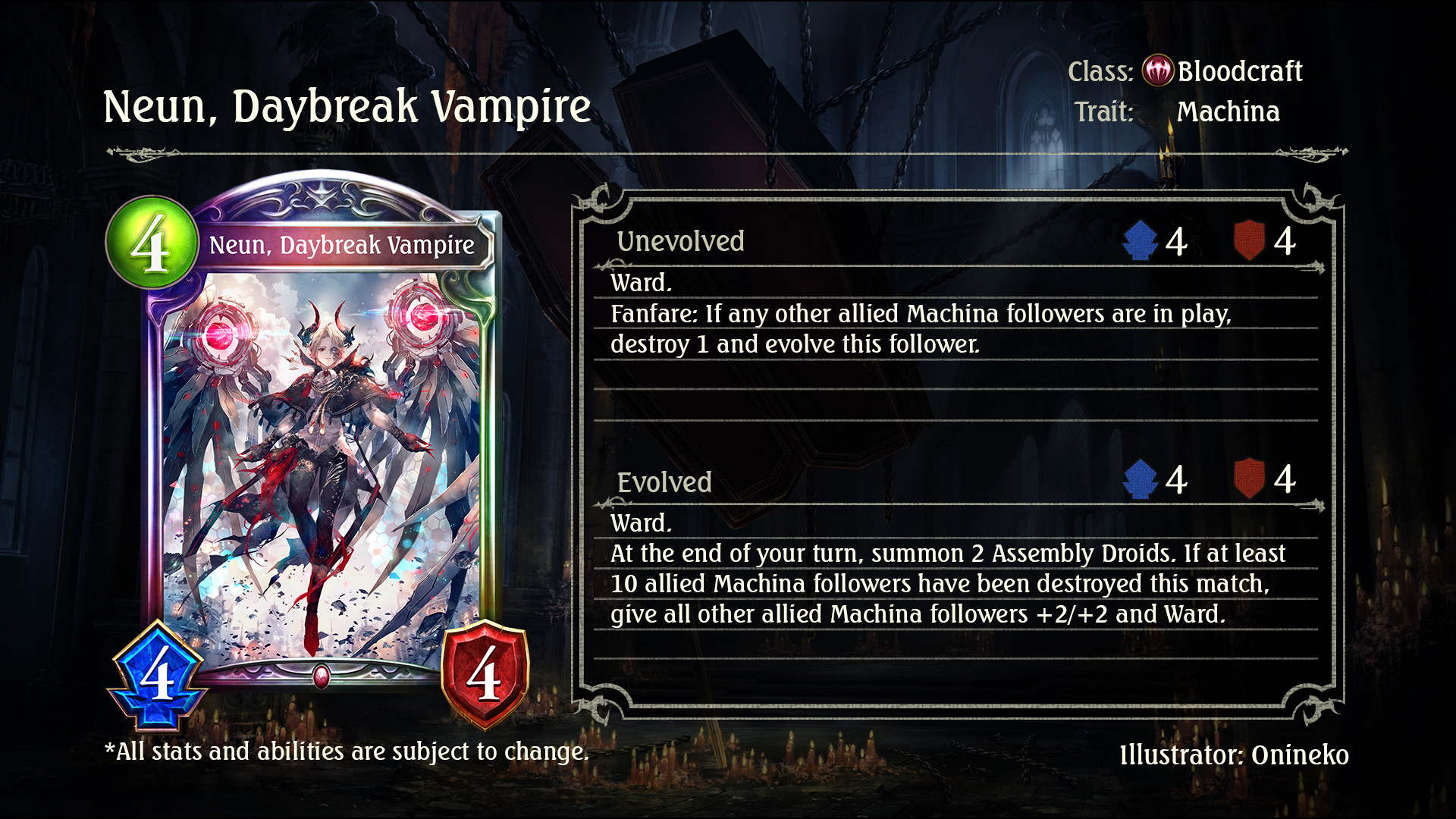 Shadowverse New World Uprooted Card Reveal Neun Daybreak Vampire This Bloodcraft Card Is Part Of Shadowverse S 16th Card Set World Uprooted T Co 7w0nubhrkw Twitter