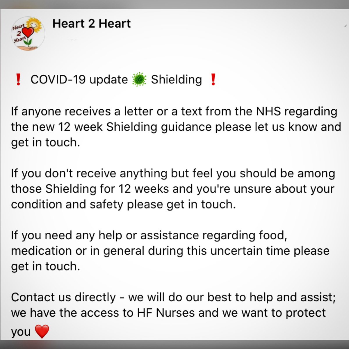 h2hsupportgroup's tweet photo. Please get in touch if you have any concerns ❤️ https://t.co/A5LOeL5Yxz
