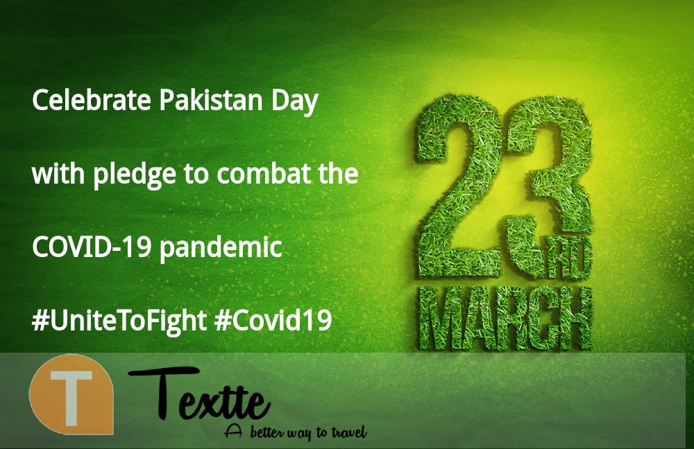 usetextte's tweet photo. #PakistanDay #Pakistan #March23
We must unite to fight against the #COVID19 #Pandemic
#CoronaVirusUpdate #COVID2019 #CoronaInPakistan #CoronaVirus #CoronavirusOutbreak #Quarantine #StaySafeStayHome #Textte https://t.co/nURsKYhpUY