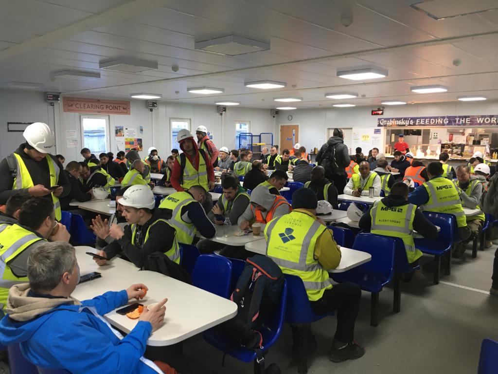 DJD305's tweet image. Construction sites are open as usual across the UK, this photo was taken twenty minutes ago on a site at Waterloo. 

Contractors are refusing to shut sites until the Gov force them so they dont fall foul of any contractual clauses. 

#COVIDー19 #construction #ShutTheSites