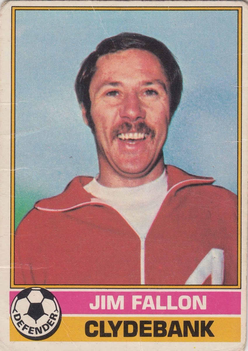 ScotsFootyCards's tweet photo. #JimFallon #Clydebank #Topps 1977 https://t.co/wjTeNCejH2