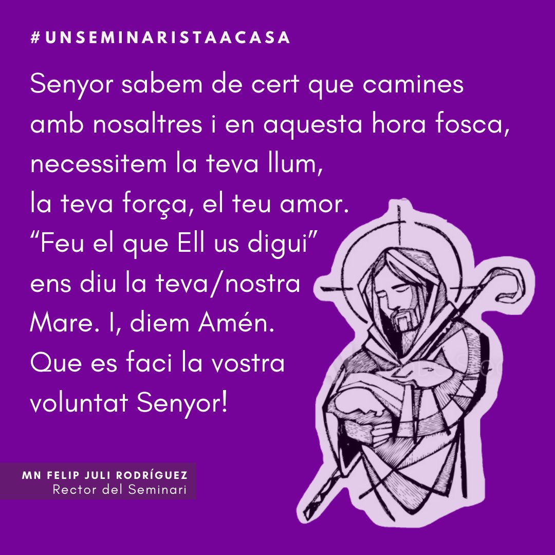 El Senyor és el meu pastor, no em manca res.
#unseminaristaacasa #sempreambEll
<a href="/esglesiabcn/">Església de Barcelona ⛪️</a> <a href="/bisbatsantfeliu/">@BisbatSantFeliu</a>