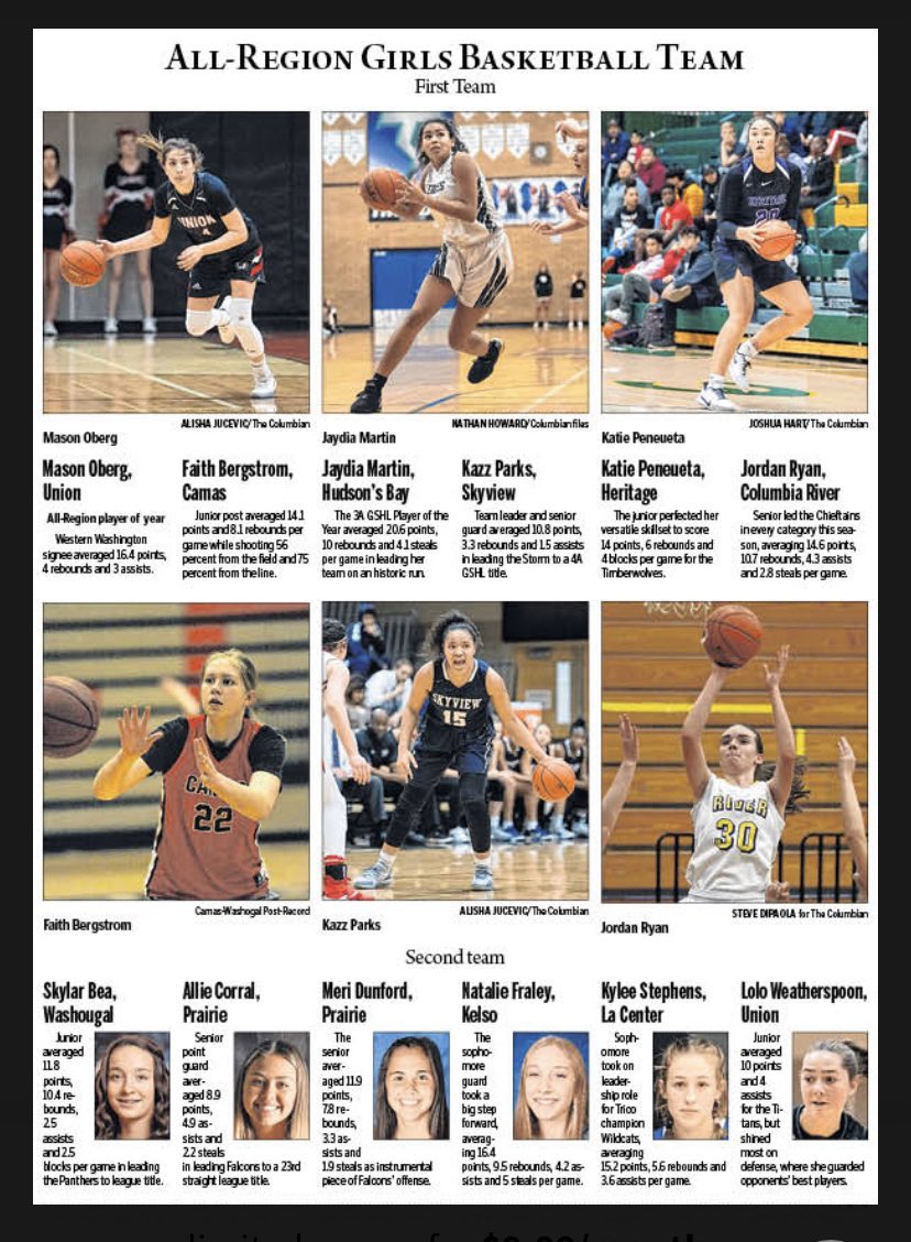I know it’s been out for a few days now, but I’m super honored to have made first team all region! Thanks for everyone who helped me get to where I am today! I’m looking forward to this AAU season and next high school season!