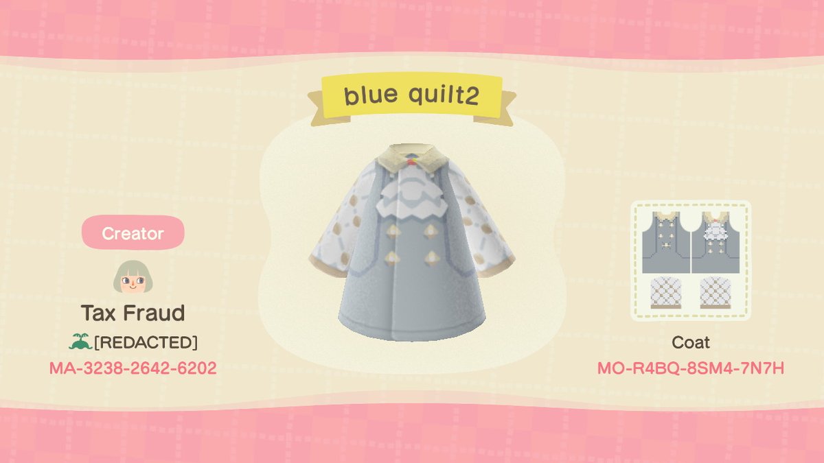 Riocakes's tweet image. made 2 more versions of the quilted dress bc i have brainworms #AnimalCrossing #ACNH #NintendoSwitch #acnhdesign #acnhpattern