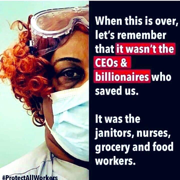 Do not forget. Let’s thank them and show the appreciation TODAY too!!! #covid_19 #nurses #doctors #groceries #janitorialservices #hospital #paramedic #clerks #pharmacytechnician #gasattendant
