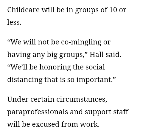 Wn_Rhodes's tweet photo. @SDECoxHealth SPS will be operating a daycare tomorrow. Yet, this is how they practice social distancing. https://t.co/01Q4TBm0WL