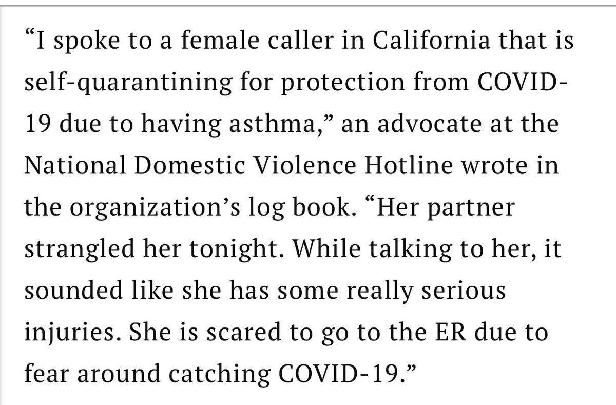 “In the best of circumstances, women already have a hard time being heard,”For many women, even the fear of contracting the  #coronavirus is stopping them from seeking out medical care after experiencing physical abuse.  #COVIDー19