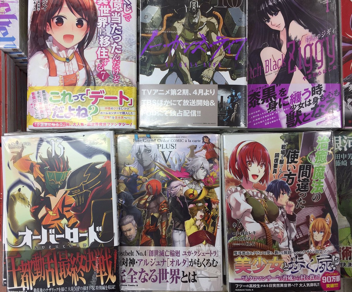 アニメイト札幌 على تويتر 書籍入荷情報 オーバーロード13巻 治癒魔法の間違った使い方6巻 Fate Grand Order コミックアラカルトplus 5巻 など入荷しておりますポロ ご来店お待ちしてますポロ アニ札入荷