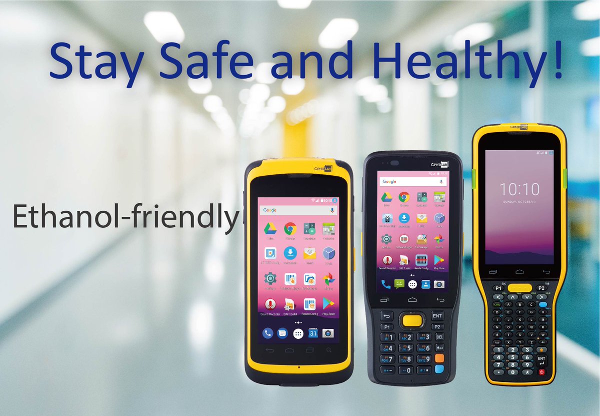CipherLab's tweet photo. Please stay safe and healthy during these difficult days. Your #CipherLab mobile devices, #RK95, #RS51 and #RK25, also need but simple care to give you more protection against the coronavirus. It is recommended to sanitize the device every time before and after your use. https://t.co/q7WXYoWPCA