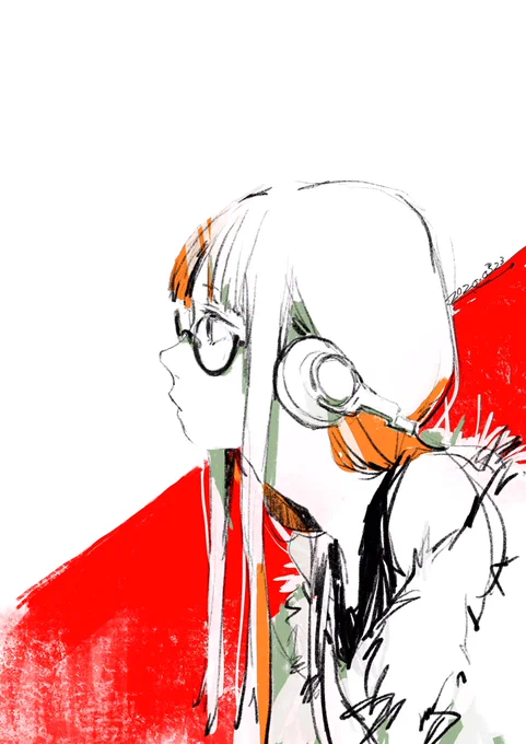 お友達の誕生日にと思って描いたらすでに日付が出遅れていたペルソナ5双葉ちゃん 