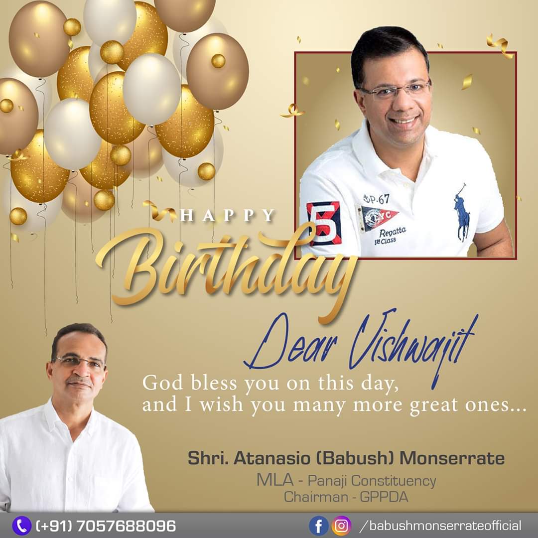 Happy birthday to my friend & my colleague @visrane. There isnt anyone as devoted as you are & We are all so fortunate to have such a positive, productive, inspirational and strong health minister Goa has ever had. We all appreciate your can-do attitude.