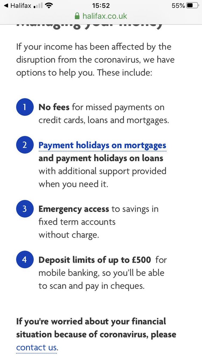 Eliza60736742's tweet photo. @HalifaxBank I see you are not charging fees for missed credit card payments if impacted by corona virus financially. Do we need to put anything in place our end if there is a risk of a missed payment ( we are unable to speak to an advisor)? Thanks https://t.co/a6ovw4zKb4