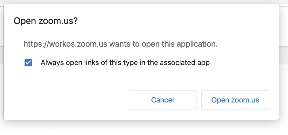 My #1 Zoom pro-tip if you use Google Calendar:Run this command in your terminal to restore the “Always open links of this type” checkbox in Chrome (see screenshot)defaults write  http://com.google.Chrome  ExternalProtocolDialogShowAlwaysOpenCheckbox -bool trueRestart Chrome 