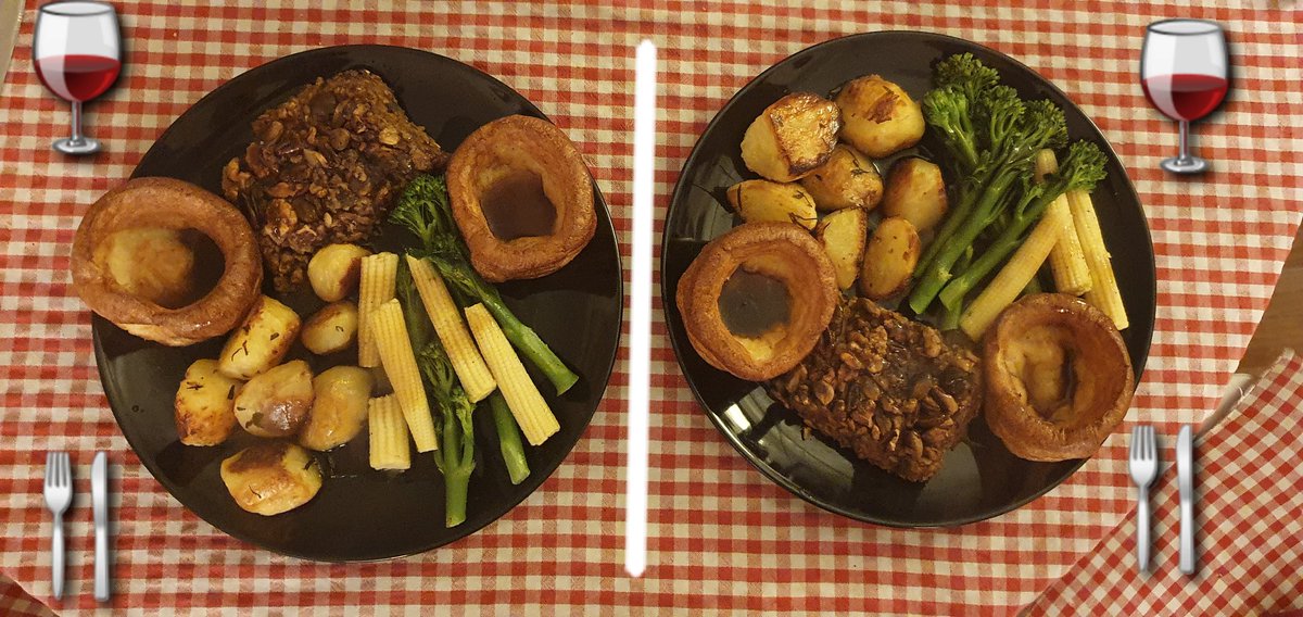 gardener_herb's tweet image. 🍽 #virtualdinnerparty #vegan #SundayRoast for two....🍷🍷