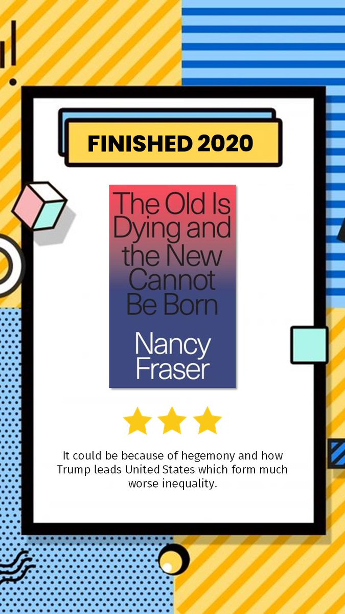 29. The Old is Dying and the New Can Not Be BornMasih berhubungan dengan Feminism for the 99%, apakah benar meruntuhkan kapitalisme adl cara yg tepat u/ mengalahkan hegemoni? -  https://www.goodreads.com/review/show/3242732118