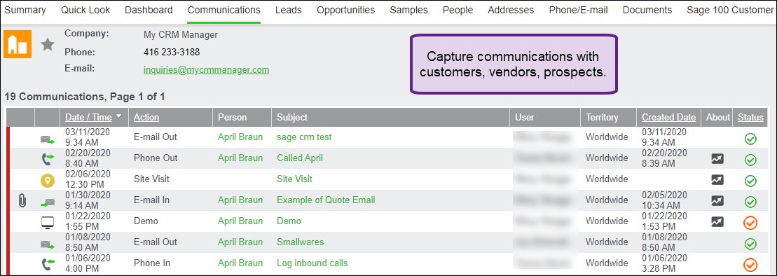 CrmManager's tweet photo. Benefit of Sage CRM? Visibility. #communication #crm #buildrelationships #intheknow https://t.co/kNi6HJLwXt