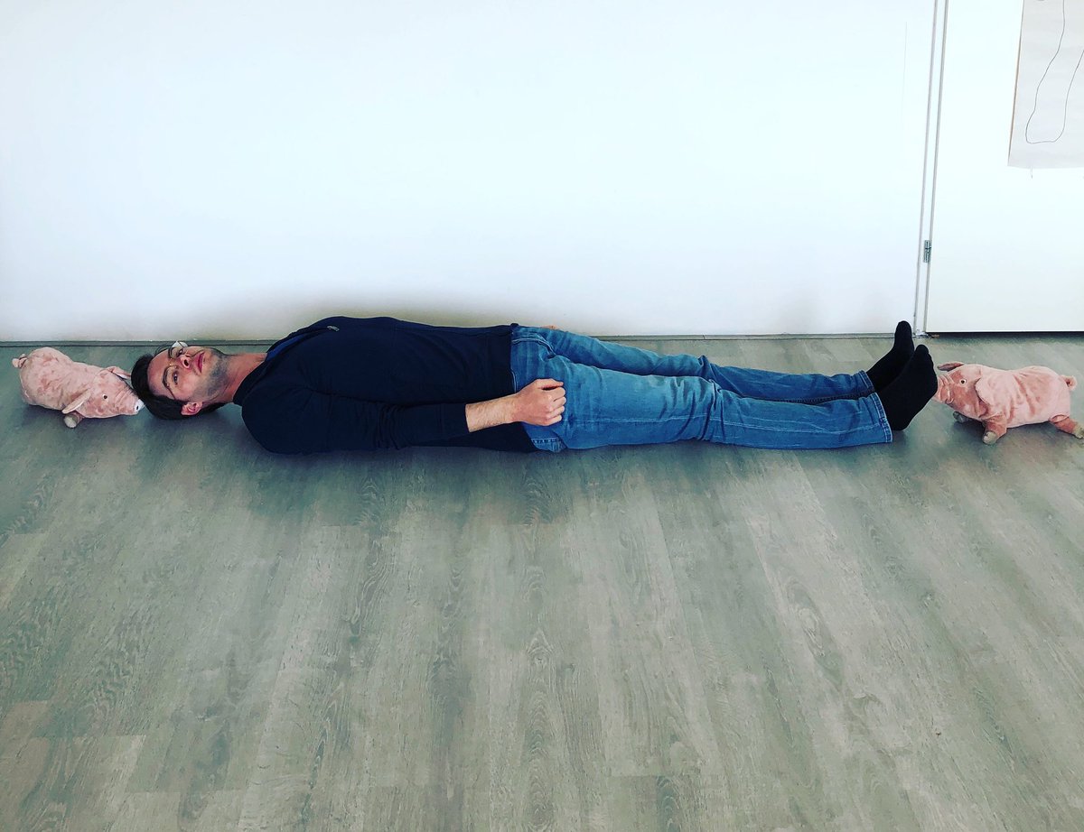 Doe als deze varkentjes. Voor de zekerheid 2 meter afstand. #zondagmetlubach #texlengte 

PS herkent iemand die varkentjes?