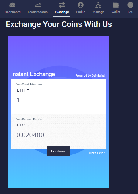 BetBitcoin247's tweet image. Dear players,
Now you can use over 300 cryptocurrencies, altcoins and tokens thanks to our new exchange section powered by @coinswitch