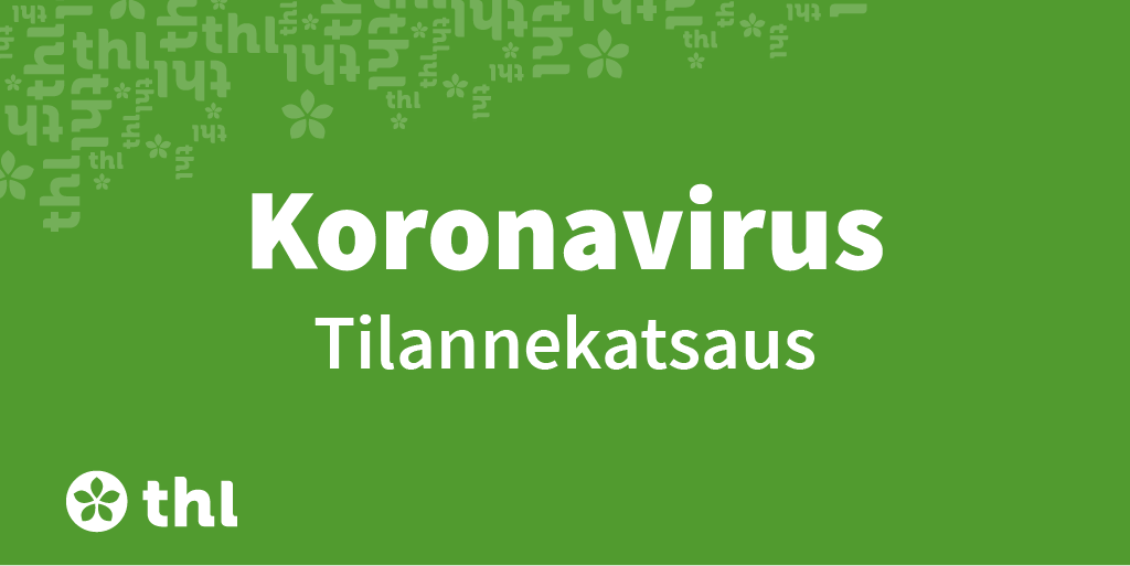 Olemme jälleen päivittäneet #koronavirus -tilannekatsauksen (ma 23.3. klo 14.30). 

Suomessa on tähän mennessä

▪ Testattu yli 10 500
▪ Vahvistettuja tartuntoja 700 
▪ Sairaalahoidossa 50
▪ Heistä tehohoidossa 13
▪ Menehtyneitä 1 

Lue lisää ⬇
thl.fi/fi/web/infekti…