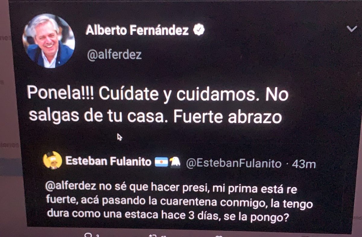 Piquincho1's tweet photo. @alferdez @EstebanFulanito EstebanFulanito lo borró, pero abajo dejo lo que puso. Fulanito puede hacer lo que quiera con su prima, si es con consentimiento. El delirio es el cínico nefasto machista que tenemos como presidente. Qué tragedia el cuarto gobierno PJ-K
#ElPeorGobiernoDeLaHistoria https://t.co/BHcIxkXCmK