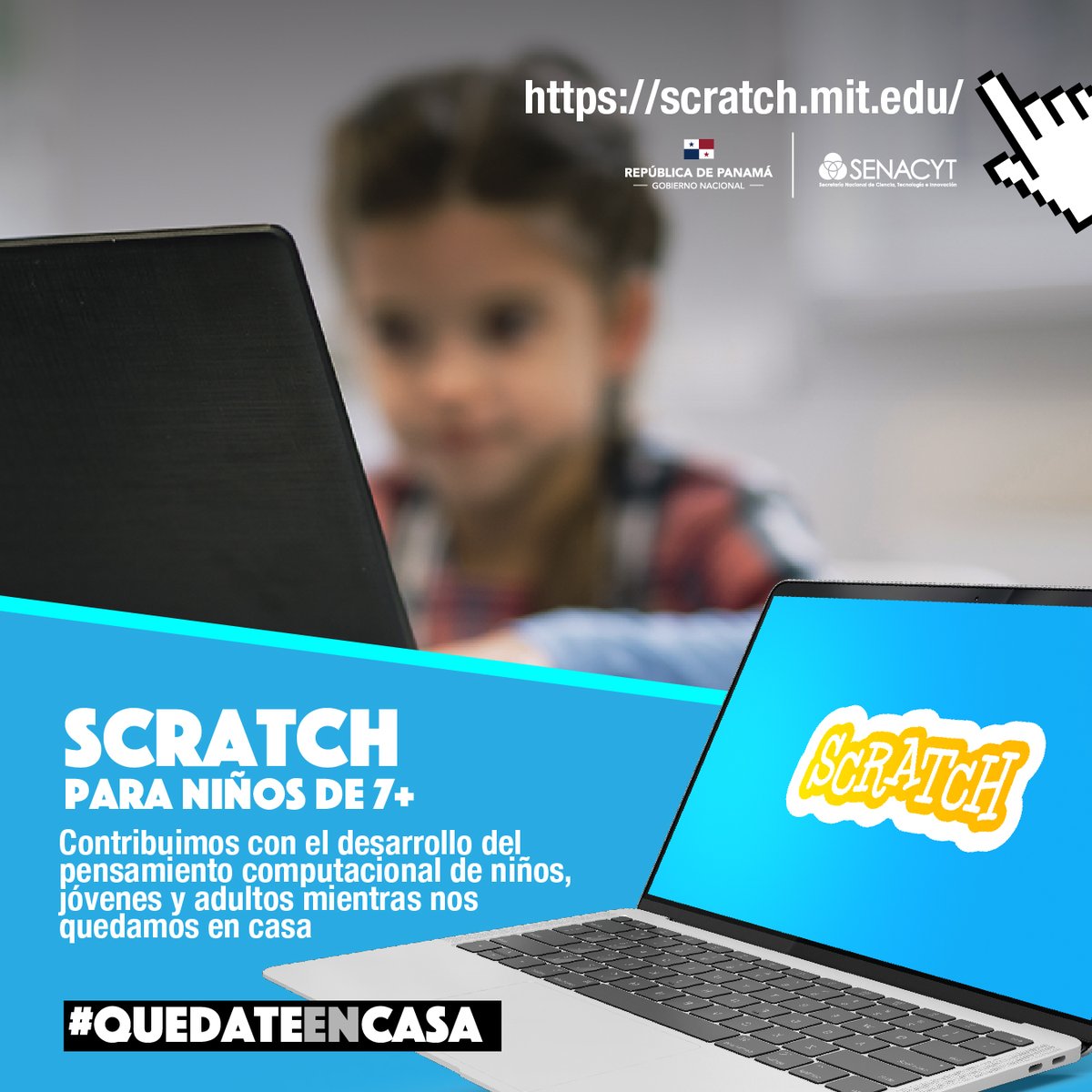 #QuédateEnCasa Los invitamos a visitar scratch.mit.edu #Scratch para niños de 7 años en adelante y así contribuir en el desarrollo del pensamiento computacional mientras nos quedamos en casa.
#ProtégetePanamá #UnidosLoHacemos
#HoraDelCódigo  #Yopuedoprogramar #Panamá