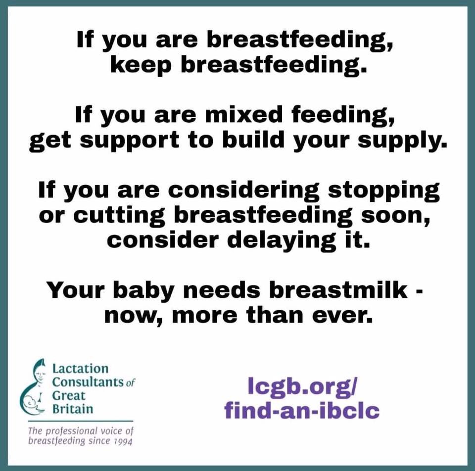 These are unsettling times &amp; many families have questions or worries about feeding their babies. 

<a href="/WHO/">World Health Organization (WHO)</a> is clear that #breastfeeding is protective for babies,&amp; the virus does not seem to carry in blood or milk, so there is no need to stop breastfeeding for fear of #COVID19.