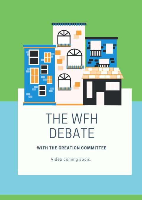 Coming soon...
With many of us working from home for the first time; our committee debate the matter, share their experiences and top tips in a short video! 🏡 #WFH #CREationpn #videodebate  #propertynetwork