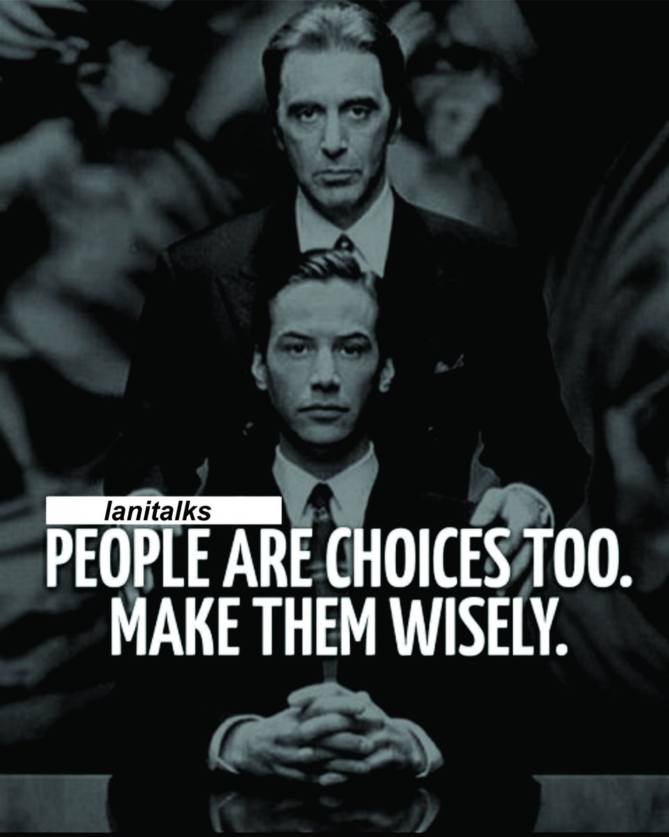 Lanitalks1's tweet photo. People Are Choices Too... Make Them Wisely. #MondayMotivation #MondayMorning #Mondaythoughts #Motivation #BeInspired #Lanitalks @Lanitalks1 https://t.co/k88uKdbIzo