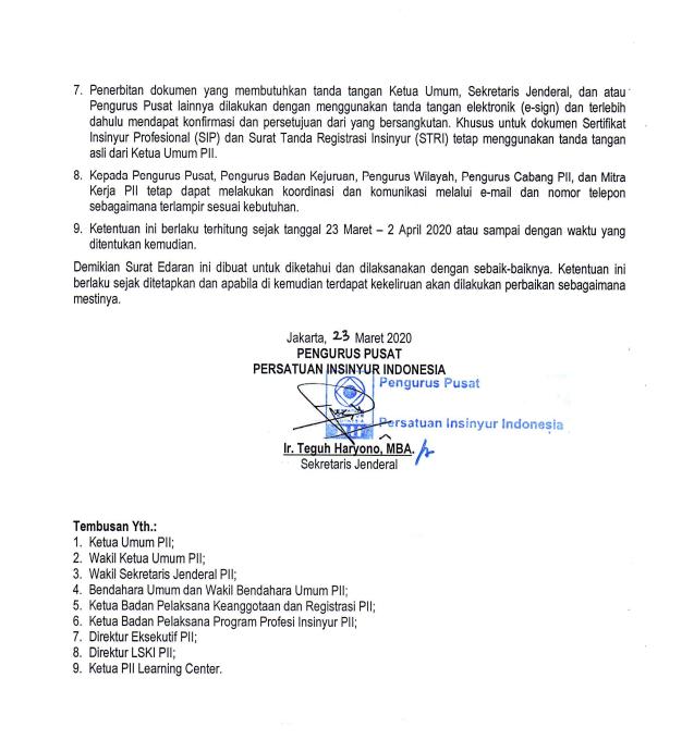 Peraturan kerja karyawan pengurus pusat PII dalam rangka pencegahan penyebaran Covid-19

#virus #cororavirus #LockDownIndonesia #wabah #covid_19
