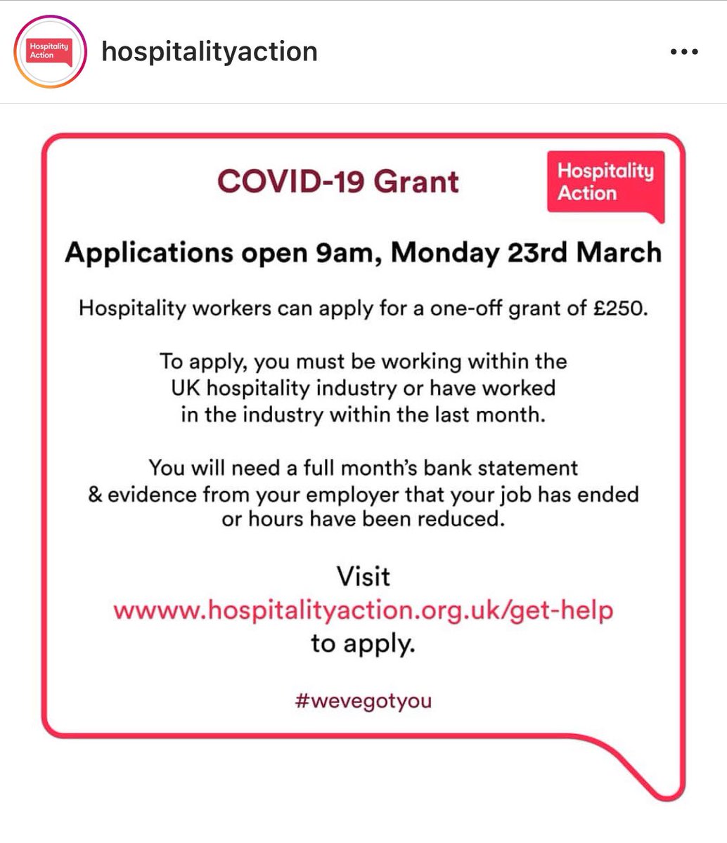 Do you work in the hospitality industry and have recently lost your job or had your hours reduced? Apply here for a one off grant from <a href="/HospAction/">Hospitality Action</a>
