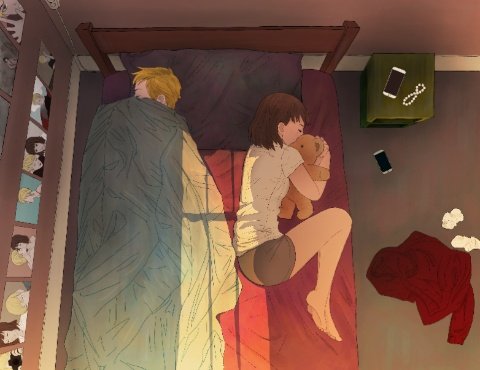 This was probably the only time Victoria decided to stay in Max's room. Due to her roof caving in from the wood rot, two students were kicked out of their dorms and we're assigned to another students dorm till the roof/floor could be repaired and the wood taken out.-
