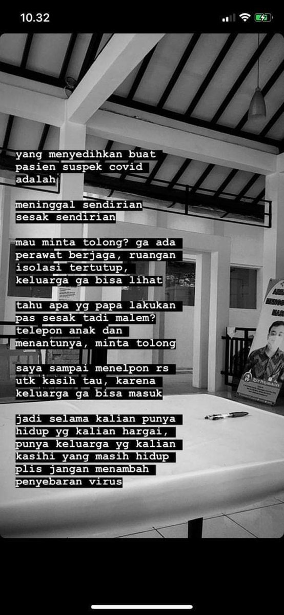 irenejuliency's tweet photo. Baca ini, sedih iya. Lalu? 

Bantu dengan #DiRumahAja ato ya #JagaJarak deh klo harus banget kluar. Jangan get in klo ada kerumunan, ketularan ntar kau di sana.

Lo ga takut ketularan? Jangan egois. Kali aja, lo yg nularin orang. Jangan jahat deh. https://t.co/IVMdAPGOdD