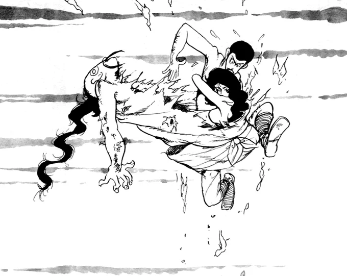 モンキー・パンチさんのヌーヴェル・コミックが原作!TOKYO MXのルパン三世 PARTIII。今日は「バルタン館のとりこ」。チャンネルは9チャンネルだヨ?!画像は新ルパン三世「赤奇血汐 前編(漫画アクション1978年3月2日号)」より。 