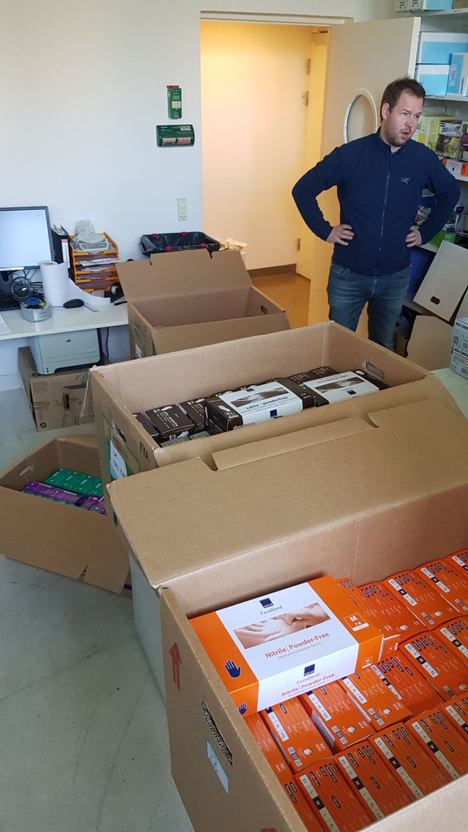 The Globe Institute <a href="/uni_copenhagen/">University of Copenhagen</a> is responding to a request from the health authorities and we're providing all our protective gear, including face masks, gloves, suits etc. to be handed over to Danish hospitals. #BlivHjemme #StayAtHome #coronadk #covid19dk #covid19