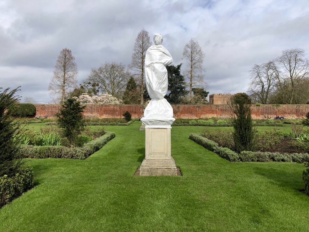 Despite what you think, our statues have actually been wrapped to protect them from frost! Stay safe, indoors and protected this week 💛