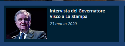 #Bankitalia il Governatore #Visco: La Bce è in prima linea ed è pronta a fare di più. Il debito non ci fermerà 
#leggiqui l’intervista <a href="/lastampa/">La Stampa</a>
<a href="/straneuropa/">Marco Zatterin</a> #23marzo #Bce #coronavirus 
bancaditalia.it/media/intervis…