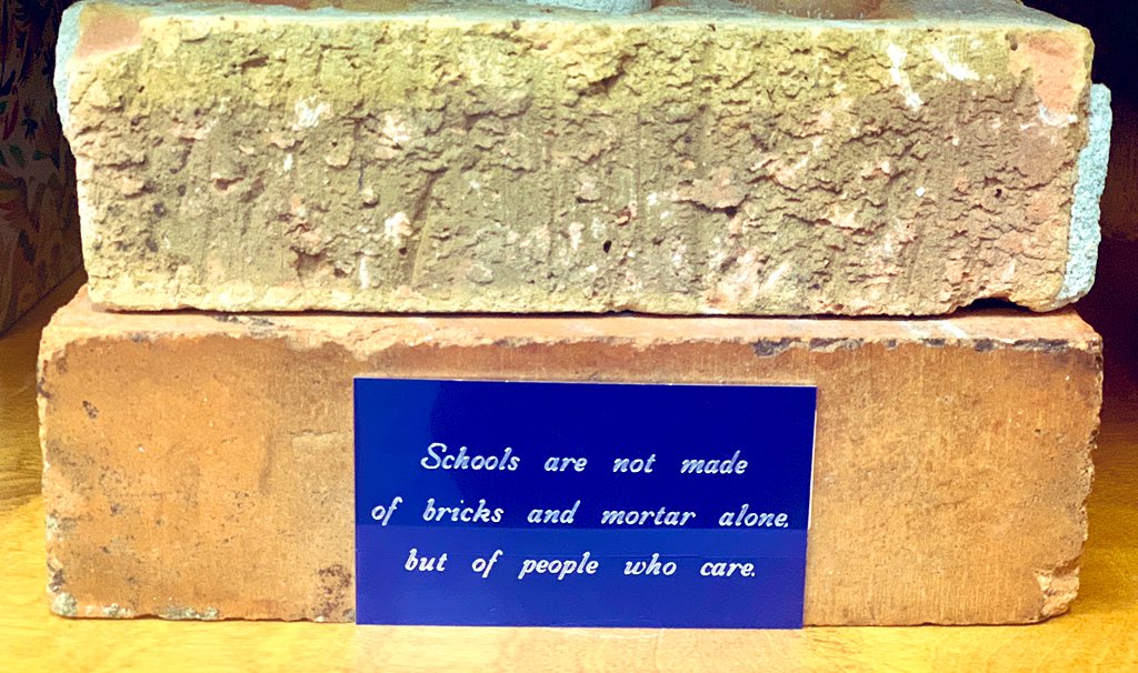 jenny_mcgown's tweet image. In my office I have two bricks from the first Klein High, pieces of our #KleinFamily history I love. The quote on the brick has never been truer in #KleinISD than it is today. Thank you to our amazing teachers, staff, students &amp;amp; families for being people who care. Let’s do this!