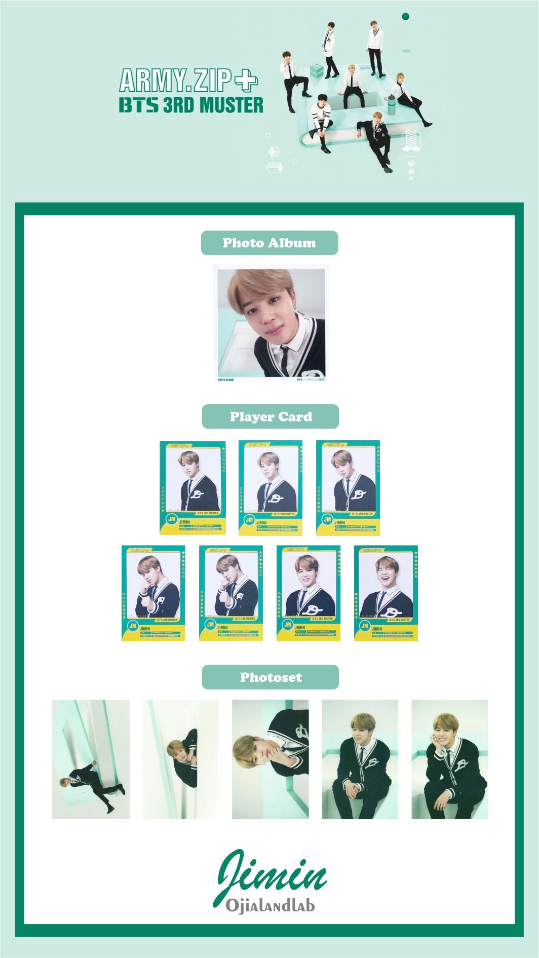 BTS ジミン プレイヤーカード フォト 3RD MUSTER 公式 JIMIN